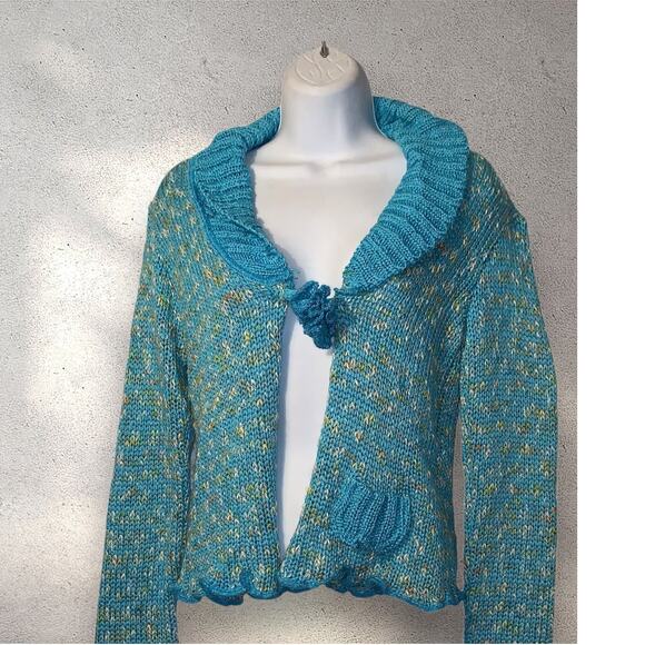 Mirasati Paris Green Multicolor Open Sweater - Picture 12 of 12